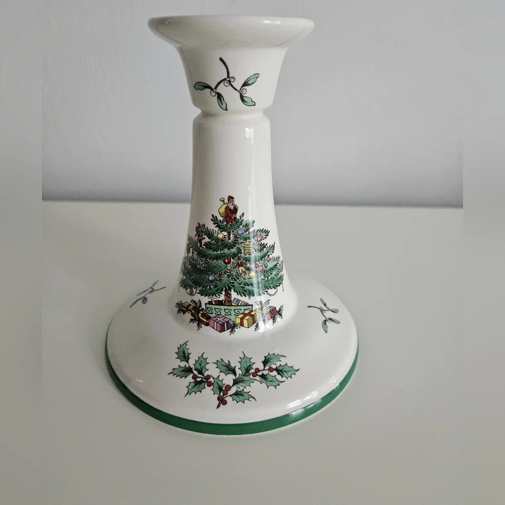 SPODE ENGLAND Christmas Tree Candlestick | 5